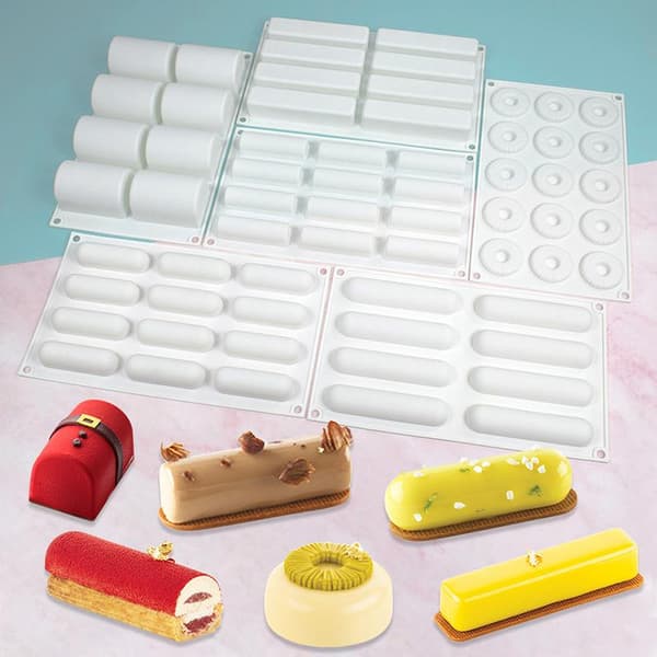 Lang strimmel silikone mousse kageform oval bageform wienerbrød M B