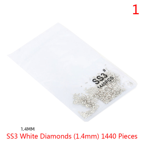 1440 stk Crystal Nail Art Stones Flatback Rhinestones Til Nail A 1