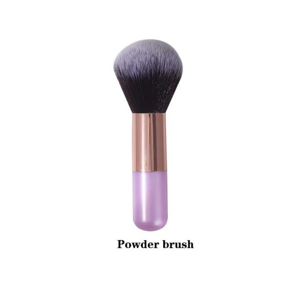 1 stk Pink/lilla håndtag Big Size Makeup Brush Foundation Blush Pink Loose powder brush