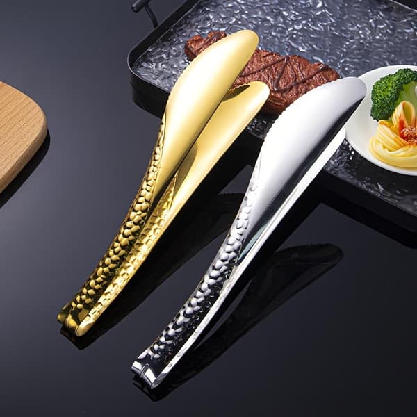 Tångklämma Rostfritt Stål Sallad Kökstång Buffé BBQ Bröd Silver