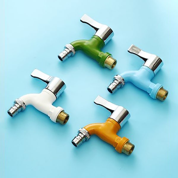 4 farger Kran 1/2" Hann Veggmontert Vaskehine Kran Balc Green