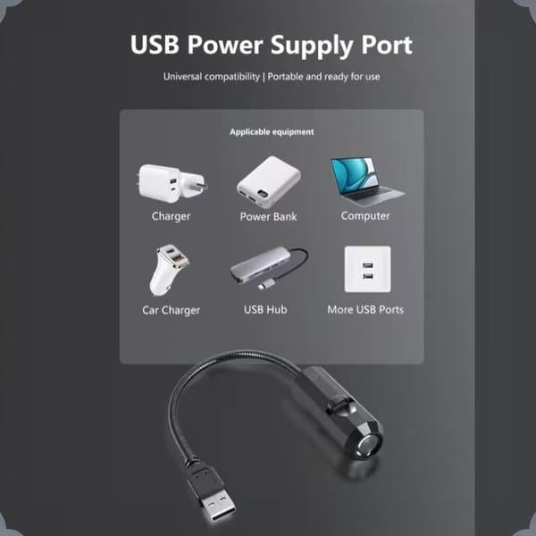 Helende landskabsmønster USB-projektionslys 360° roterende lampe 1set