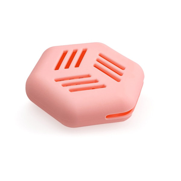 Miljövänlig silikon makeup svamphållare splitterfri skönhet Pink