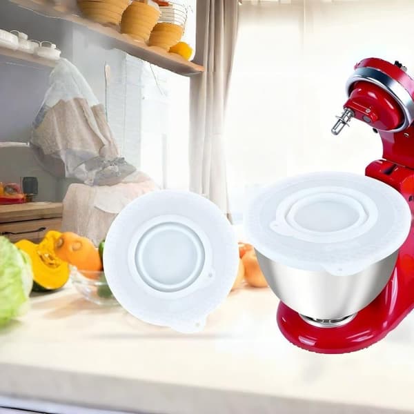 1 st silikonblandarskålslock lämpligt för 4,5-5 Quart Gray