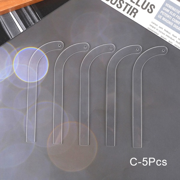 1/5 stk Klar øredobber Displayholder Bæreeffekt Stick Ear St C 5Pcs