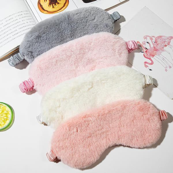 Sovmask Sovögonbindel Mjuk Plysch Ögonmasker för Tu Purple 1pc