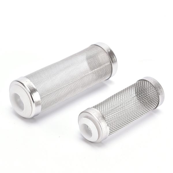 holdbart rustfrit stål filter mesh akvarie filter vagt fisk 8.5cm
