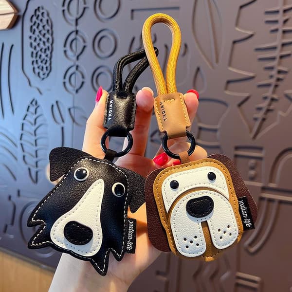 Trendikäs nahkainen auton avaimenperä e Puppy Design -reppukoriste C