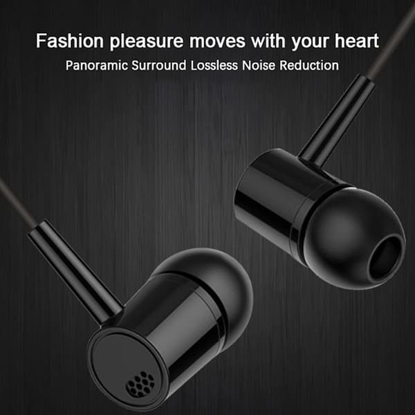 Headset 3,5 mm Öronsnäckor Hög kvalitet In-ear För Telefon Dator He Black