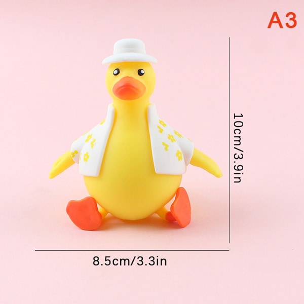 Cartoon Dress Up Duck Toy Silikon Pinch Decompression Toy A3