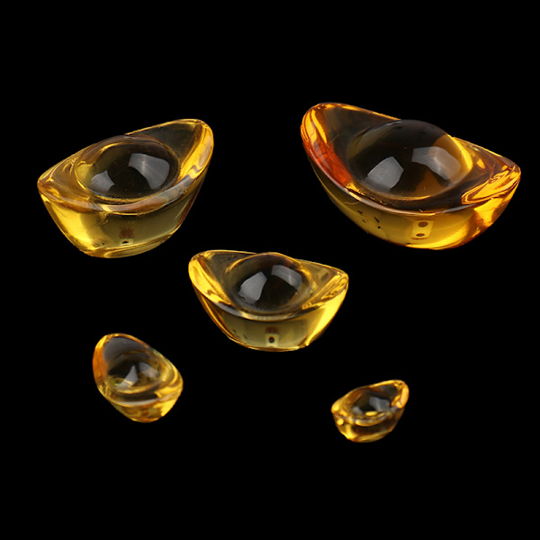 5 stk Yuanbao Feng Shui Yuan Bao Ingot Lykke Hjem Velsignelse Dekor 14mm