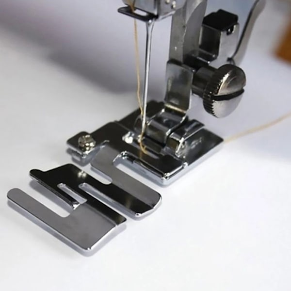 Trykfod til husholdningssymaskine, stof, DIY, kantstrik, E