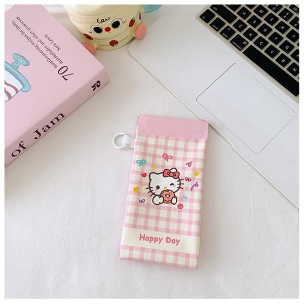 Kawaii Brillepose e Tegneserie Elastisk Pung Bærbare Solbriller A4