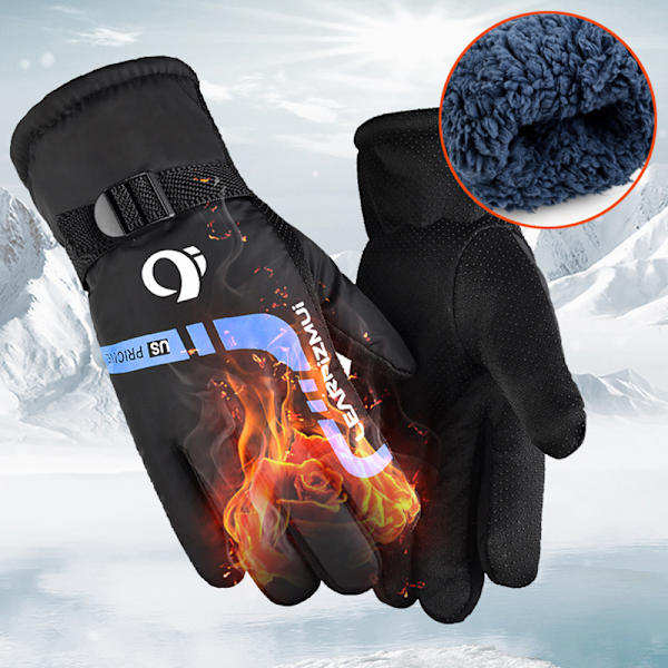 Menn Vanntette Vinter Sykkel Varme Hansker For Riding Motorsykkel 3(Blue)