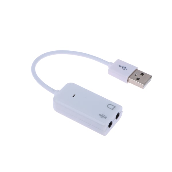 USB 2.0 To Jack Eksternt USB-lydkort 3D o Headset-mikrofon