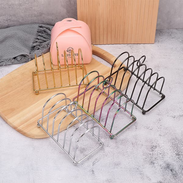 Rustfrit stål skiver toaststativ servering spisebordsholder B B3