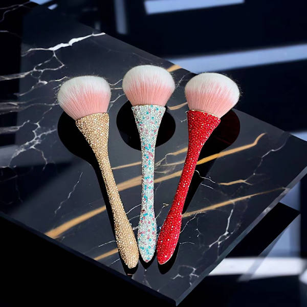 Løs Powder Brush Foundation Brush Powder Contour Cosmetic Bru White
