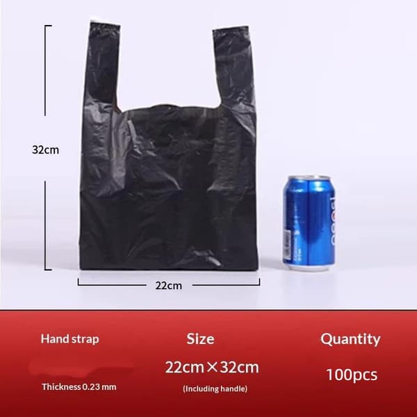 100 stk. vestplastpose husholdningsfortykket plastpose engangs A3