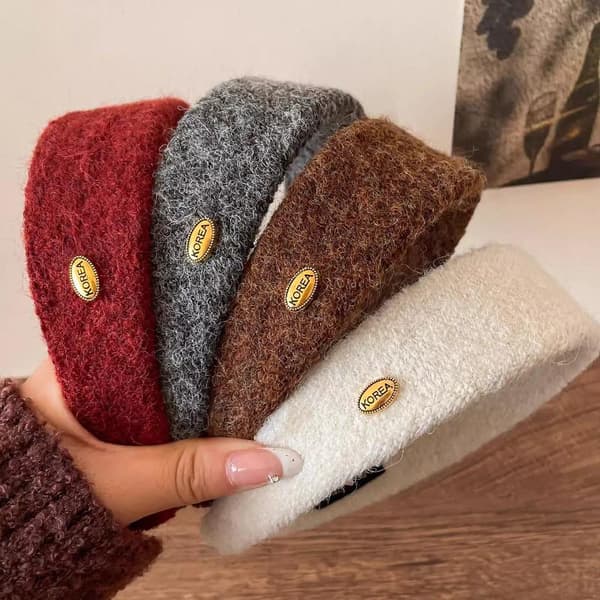 Fuzzy hårbånd til kvinder Red
