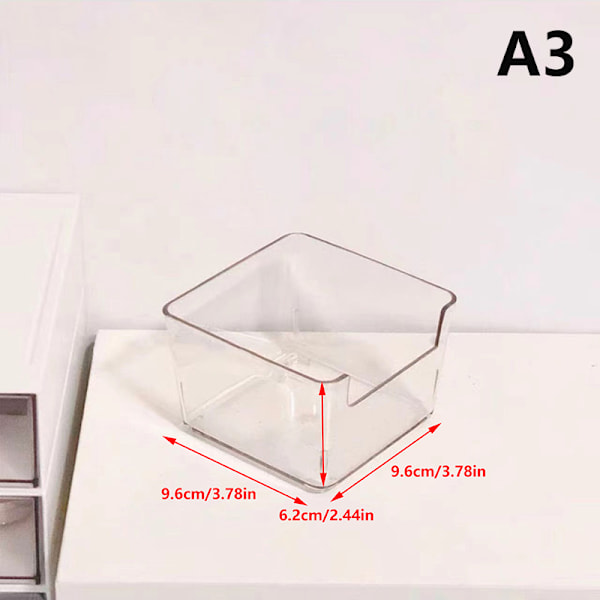 Akryl opbevaringsboks skrivebord kosmetik transparent plastikboks D A3