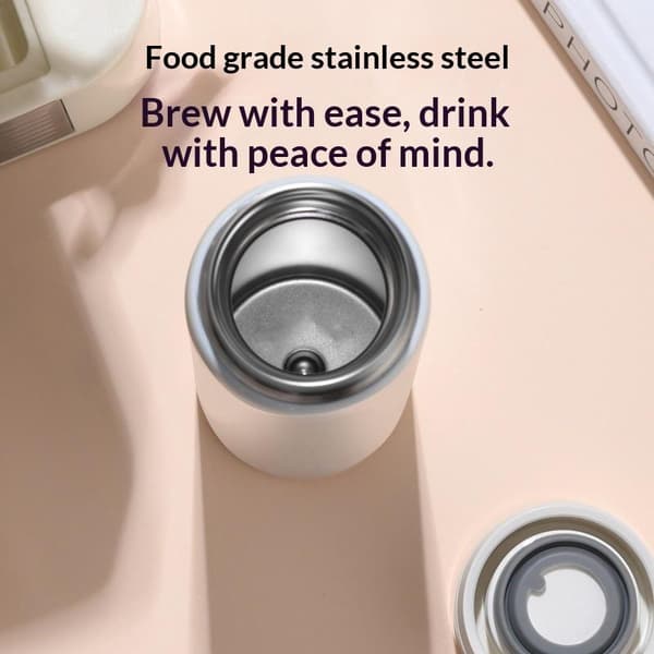200 ml Mini Termosflaske Kaffekrus Rustfritt Stål Isolert Purple