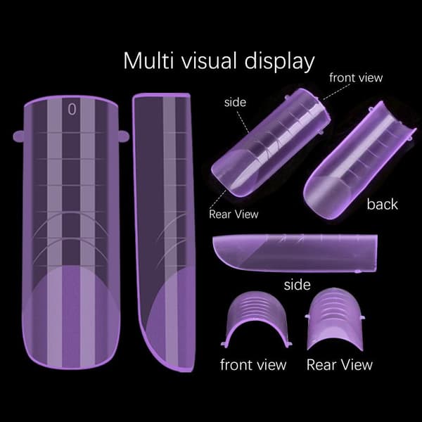 Farverige Dual Form Negleforme 140 Stk. Former til Gel Extensions