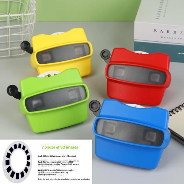 Uusi 3D View-Master 3D-opetusnäkymäkone 7 kuvaa Mini Th space theme