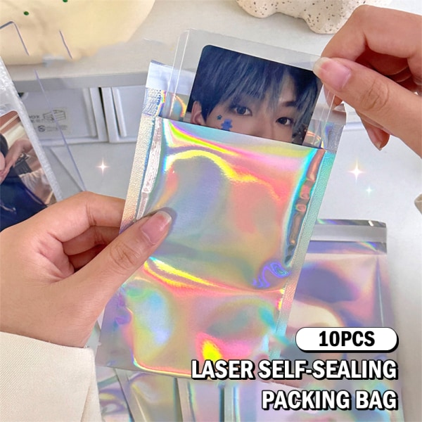 10 STK Selvforseglende lille plastikpose smykkepose gennemsigtig 1