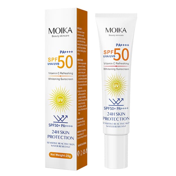 MOIKA C-vitamiini virkistävä valkaiseva SPF50+ öljyä kontrolloiva ihonhoito 25g