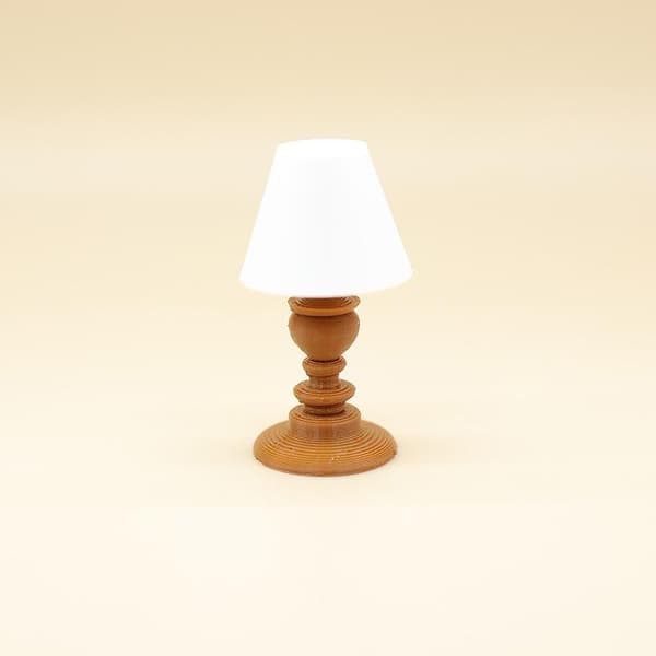 Mini klassisk bordlampe modell dukkehus dekor bygning sand T B