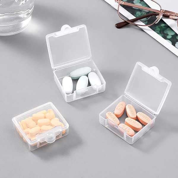 3st Pill Tablet Box Organizer Medicinhållare Förvaringssmycken Black