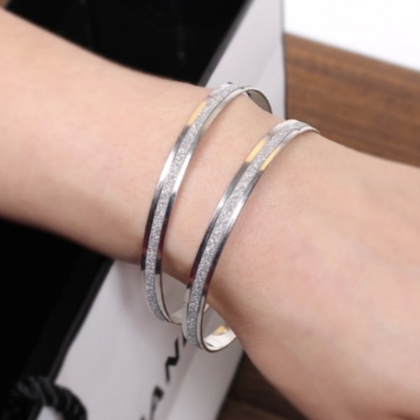 Luksusarmbånd for kvinner Frostet kvinner armbånd dobbel linje Br Gold