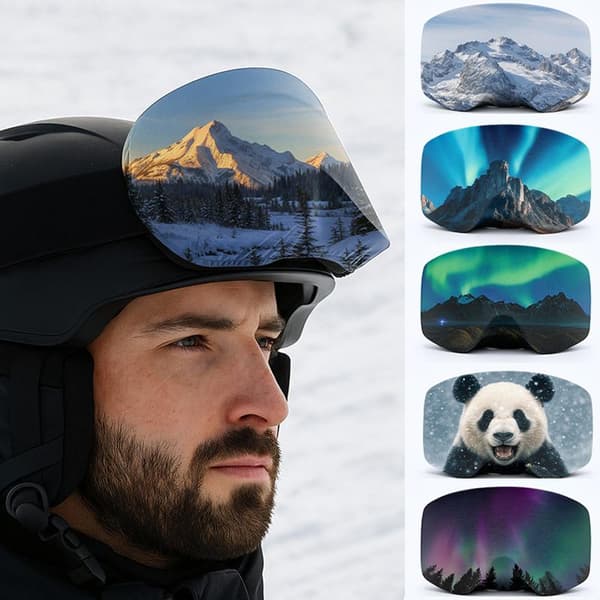 Elastisk Skibrilledeksel Ripebestandig Støvtett Snowboardbrille E