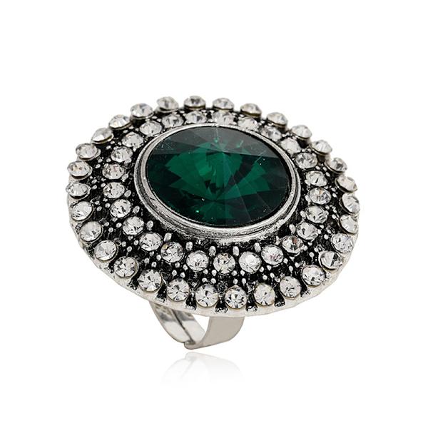 Crystal Stone Ring för kvinnor Vintage kvinnlig bröllopsfest juvel A6
