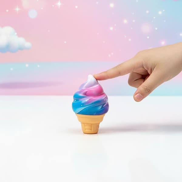 Isvafler Langsom Tilbageslag Dessert Sensorisk Fidget Legetøj Sommer 1pc random