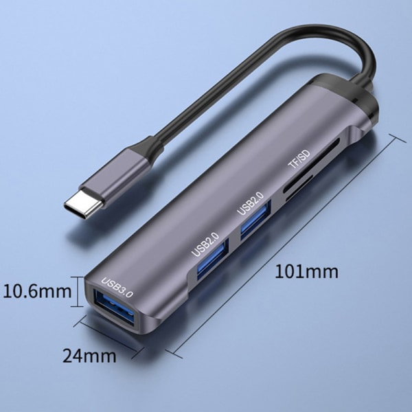 USB C -keskitin Type C - USB3.0 SD/TF -sovitintelakointiasema Bo:lle