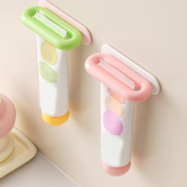 1 stk. tandpastatube-klemme til ansigtsrens Pink