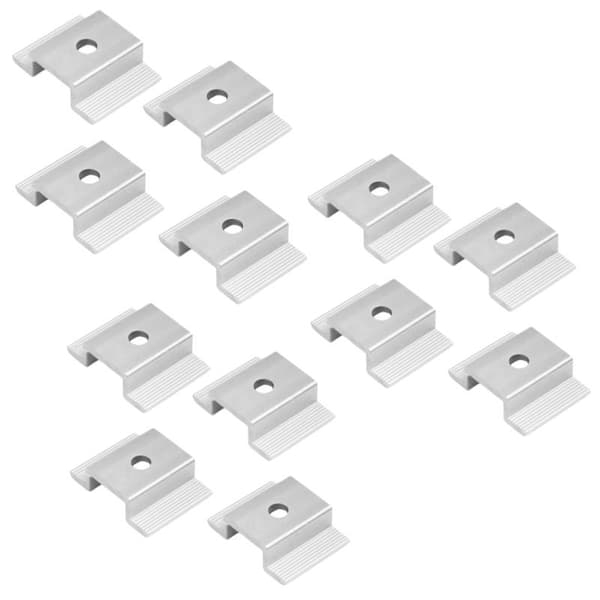 4/12 stk. solpanel midterklemmer fotovoltaisk panelbeslag PV Pa 4PCS