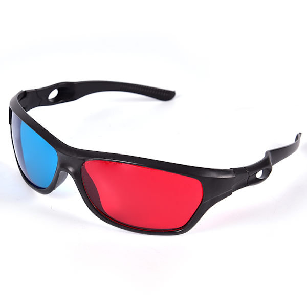 Kehys Punainen Sininen 3D-lasit Dimensional Anaglyph Movie Game D Black 80*58*35CM