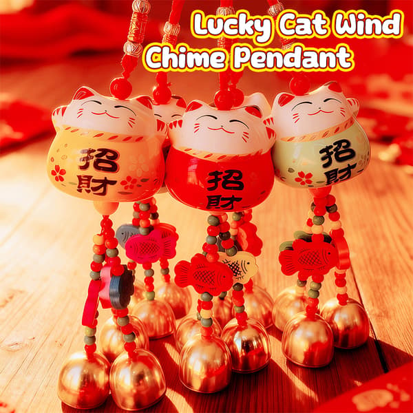 Fortune Cat Keramiska Vindspel Hängande Bilberlock Trädgårdsberlock A4
