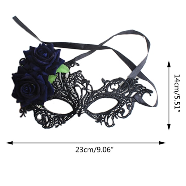 Masquerade Mask Kvinners Venetiansk Maske Pen Elegant Dame Masque White