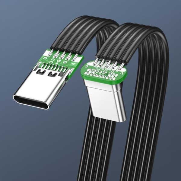 1 stk 90 graders USB C-forlengelseskabel hann til hunn hurtiglading A9