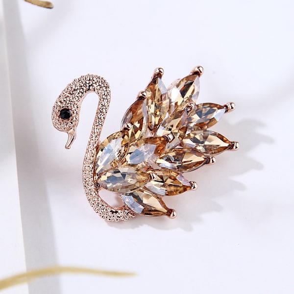 Alloy Crystal Swan rintakoru Crystal Animal rintakorut Puku kaulus P A2
