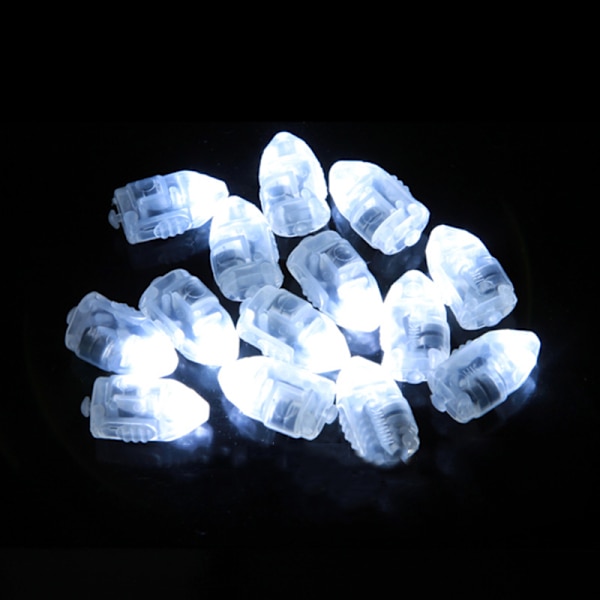 10 stk/pakke LED ballonglys hvitt ballonglys for papirlykt