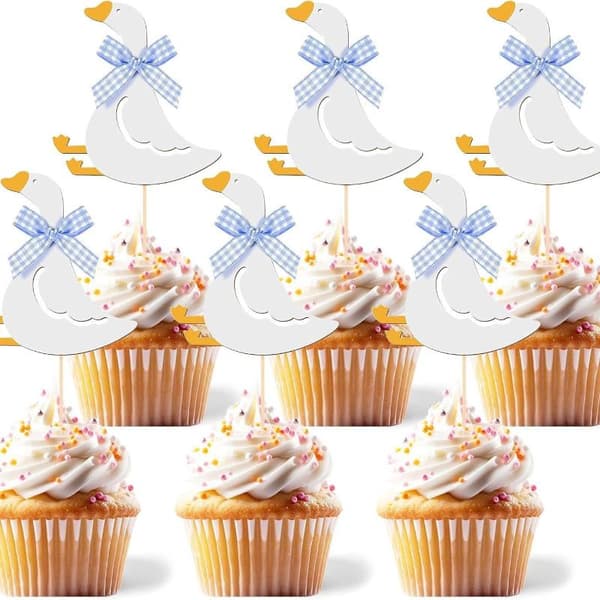 12 stk Silly Goose Kake Bursdagskake Innstikkort Bursdagskake Pink