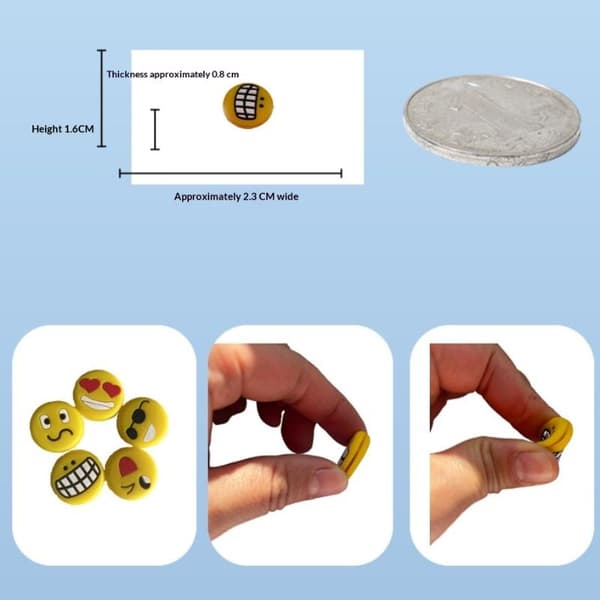1/5 st tennisracket vibrationsdämpare racketsträngabsorbent happy