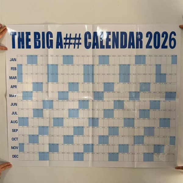 Stor 2026 Kalender Planlægger Ark Tidsplan Planlægger Mål 365 D Pink