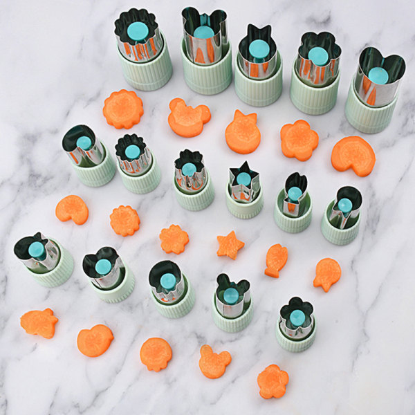 Rostfritt stål Frukt Grönsakspress Mini Cookie Form te O