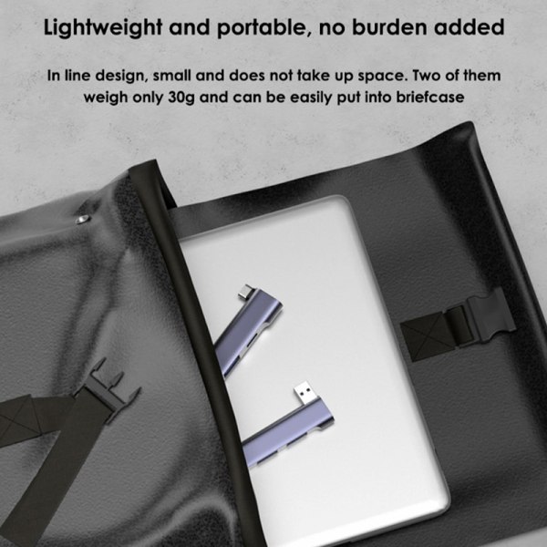 PD High Speed USB-C USB HUB Bred Använder USB3.0 5Gbps Portable Ty USB3.0