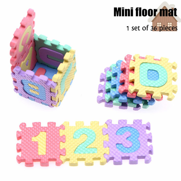 36st 1:12 Dockhus Miniatyr Färg Matta Golvöverdrag Matta Cover
